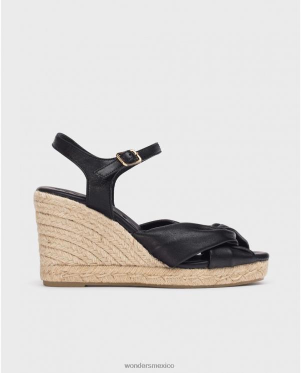 Wonders sandalia anuk negra calzado mujer 022RR44