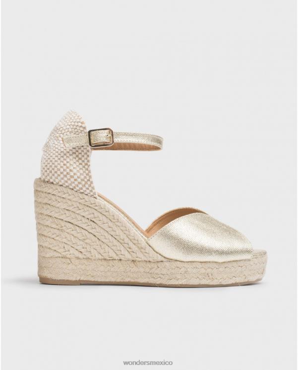 Wonders sandalia de yute ibis platino calzado mujer 022RR53
