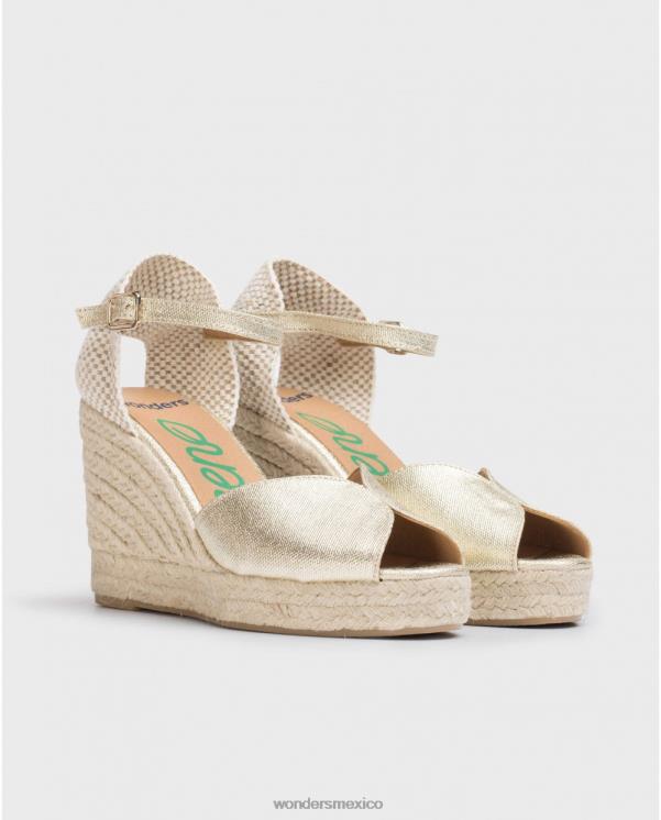 Wonders sandalia de yute ibis platino calzado mujer 022RR53