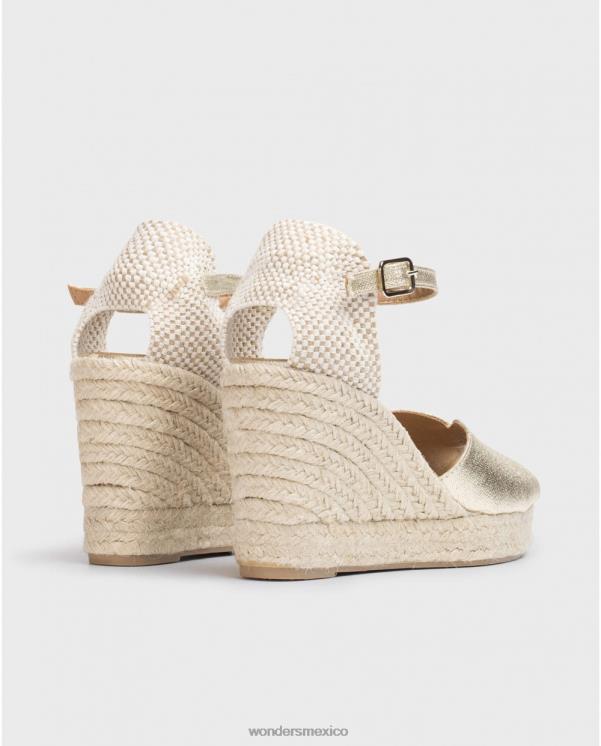 Wonders sandalia de yute ibis platino calzado mujer 022RR53