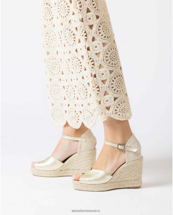 Wonders sandalia de yute ibis platino calzado mujer 022RR53