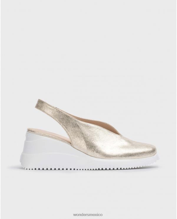 Wonders zapato cuña walter platino dorado calzado mujer 022RR13