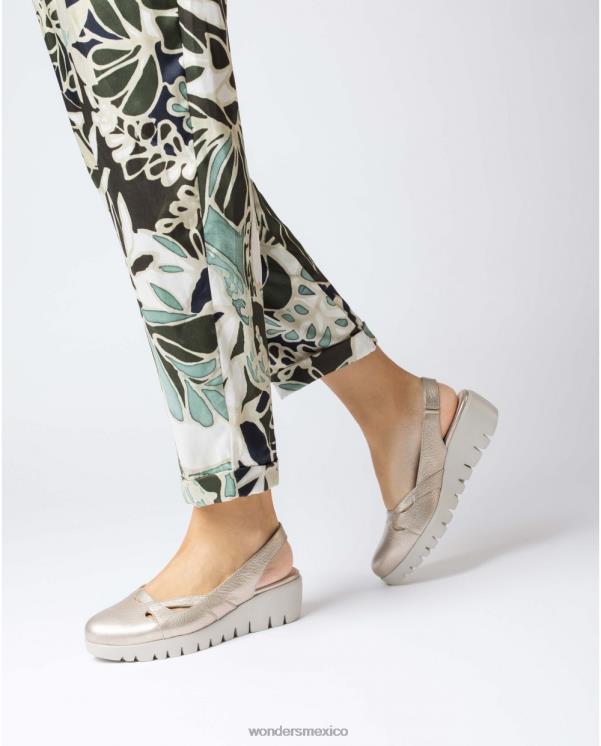 Wonders zapato sevilla platino oro calzado mujer 022RR226