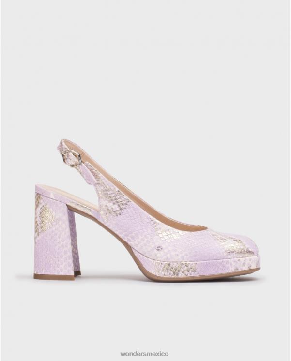 Wonders Zapato lexi negro lavanda calzado mujer 022RR14