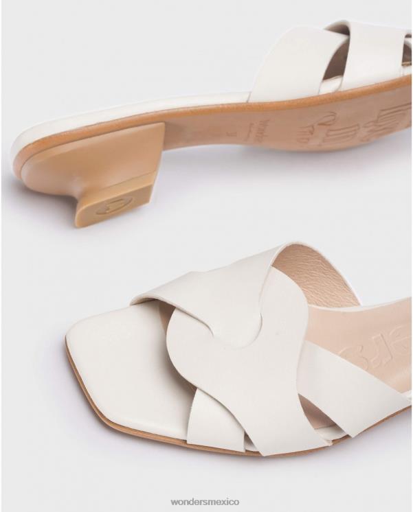 Wonders mula de mica blanca calzado mujer 022RR34