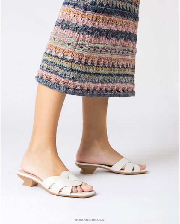 Wonders mula de mica blanca calzado mujer 022RR34