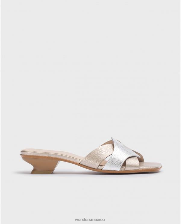 Wonders mule plata mica plati/plat calzado mujer 022RR70