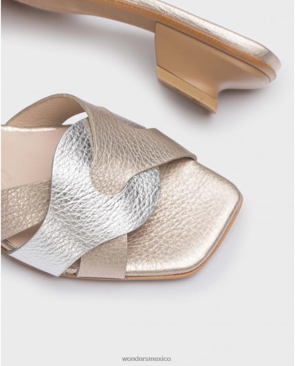Wonders mule plata mica plati/plat calzado mujer 022RR70