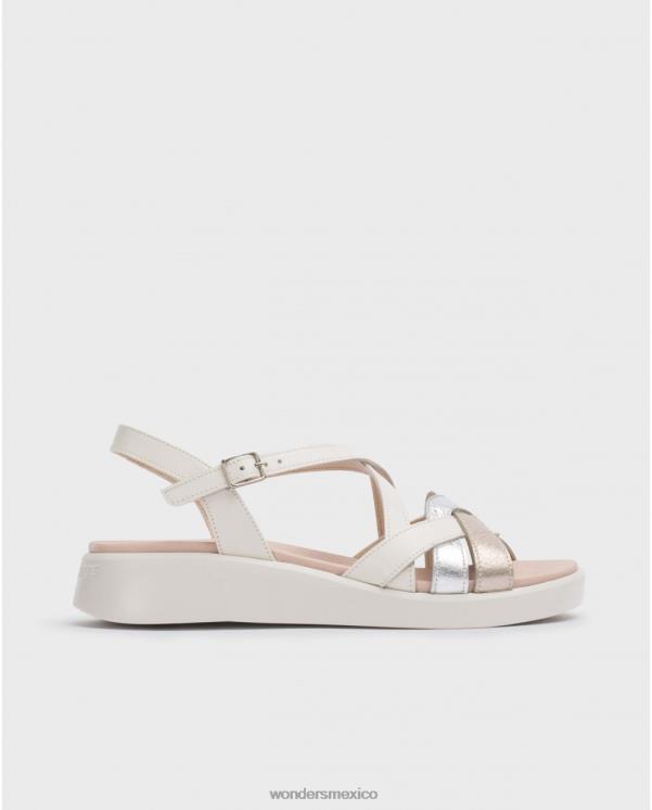 Wonders plt/pla/de sandalia blanca alison calzado mujer 022RR292