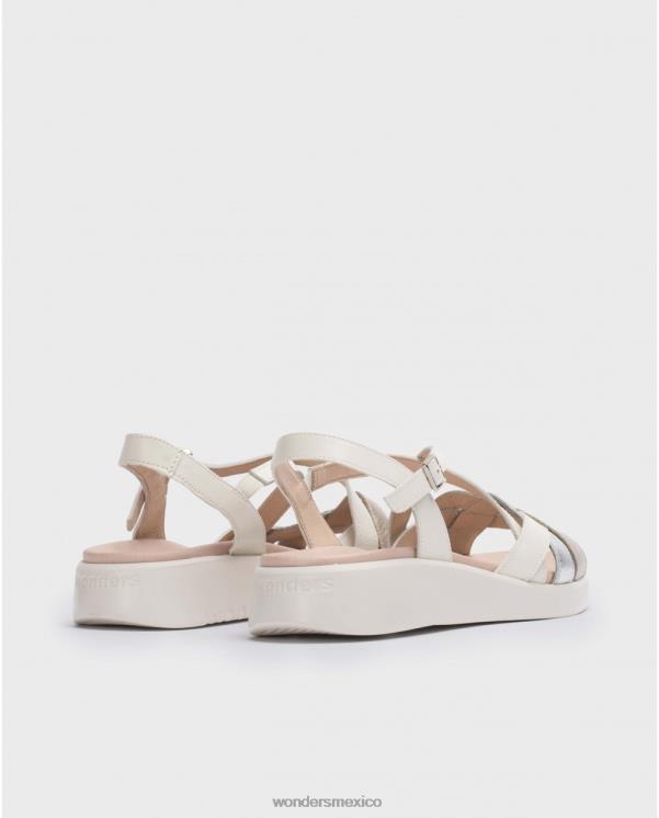 Wonders plt/pla/de sandalia blanca alison calzado mujer 022RR292