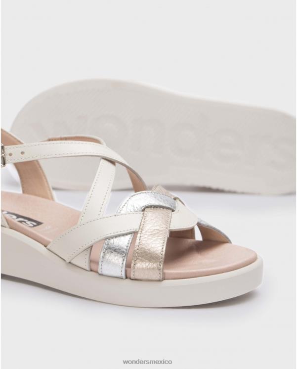 Wonders plt/pla/de sandalia blanca alison calzado mujer 022RR292