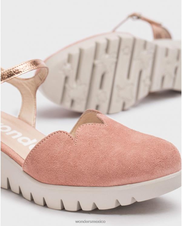 Wonders rosa/oro rosa sandalia caravaca calzado mujer 022RR47