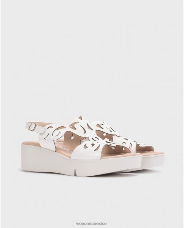 Wonders sandalia afro blanco roto calzado mujer 022RR224