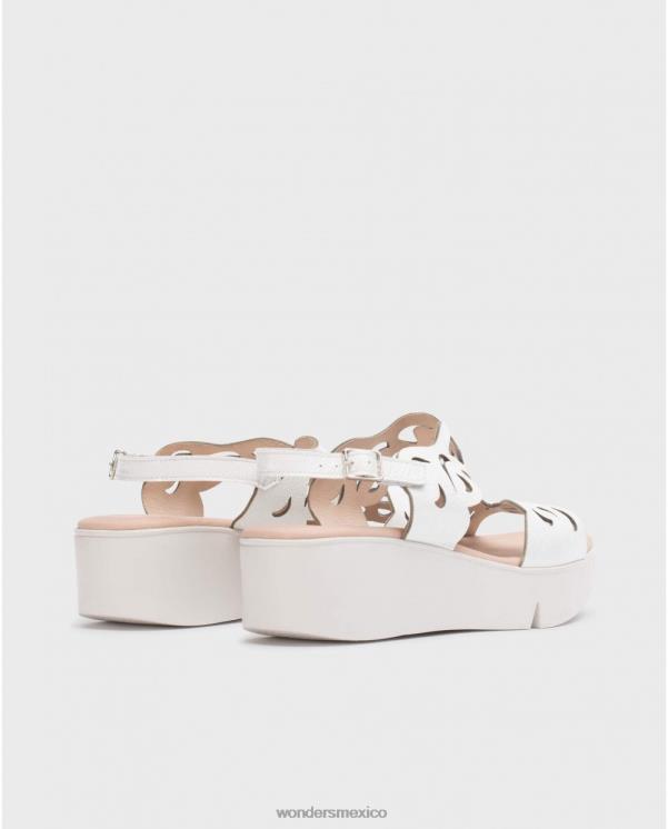 Wonders sandalia afro blanco roto calzado mujer 022RR224