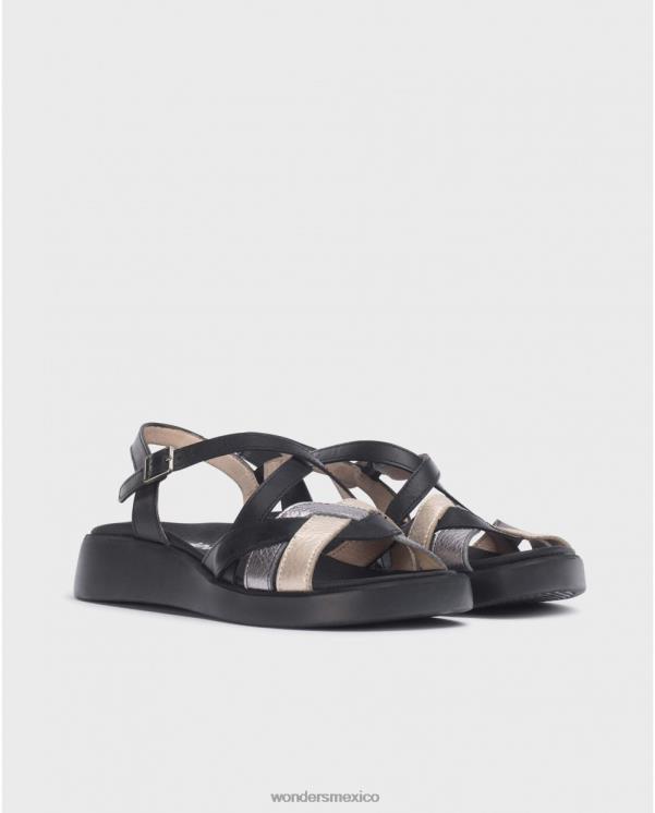 Wonders sandalia alison negra plt/plo/ne calzado mujer 022RR293
