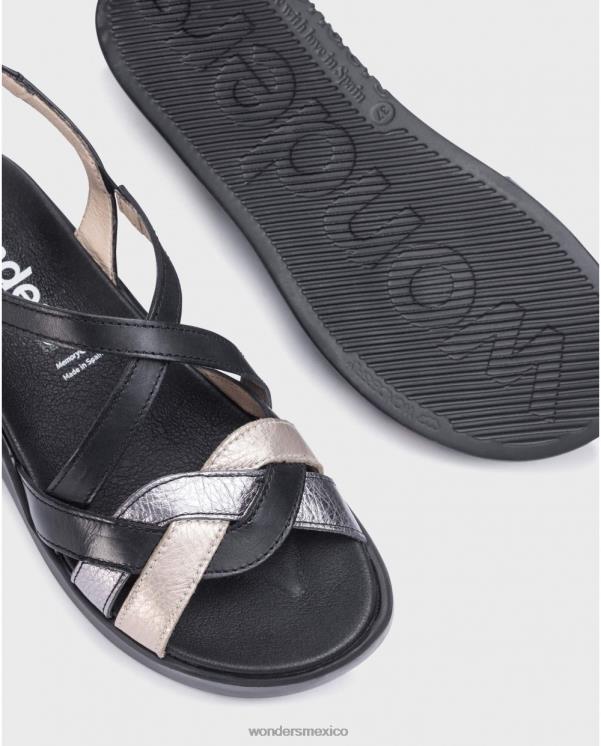 Wonders sandalia alison negra plt/plo/ne calzado mujer 022RR293