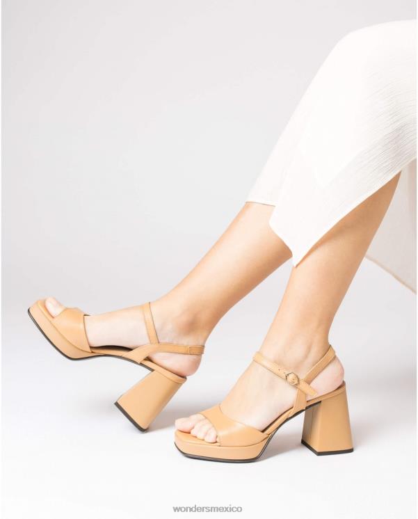 Wonders sandalia beatle marrón arena calzado mujer 022RR112
