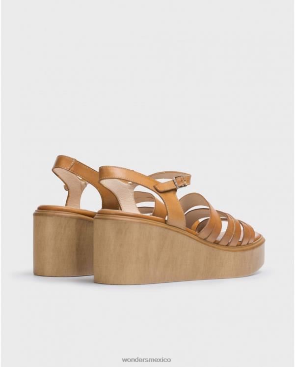 Wonders sandalia bloque marrón conac calzado mujer 022RR316