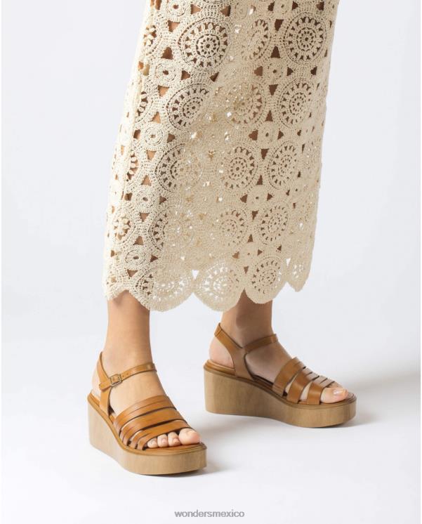 Wonders sandalia bloque marrón conac calzado mujer 022RR316