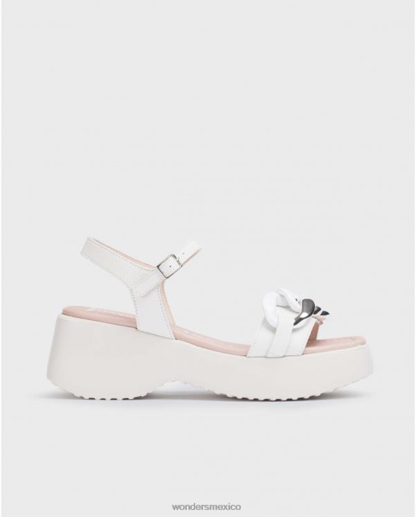 Wonders sandalia claire blanco roto calzado mujer 022RR6