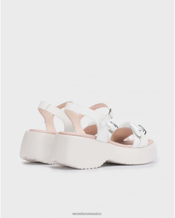 Wonders sandalia claire blanco roto calzado mujer 022RR6