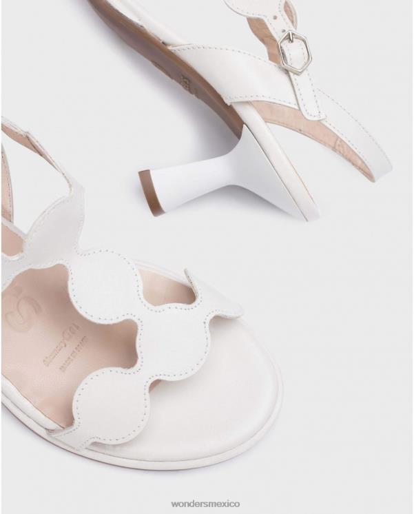Wonders sandalia de dibujo en blanco roto calzado mujer 022RR77