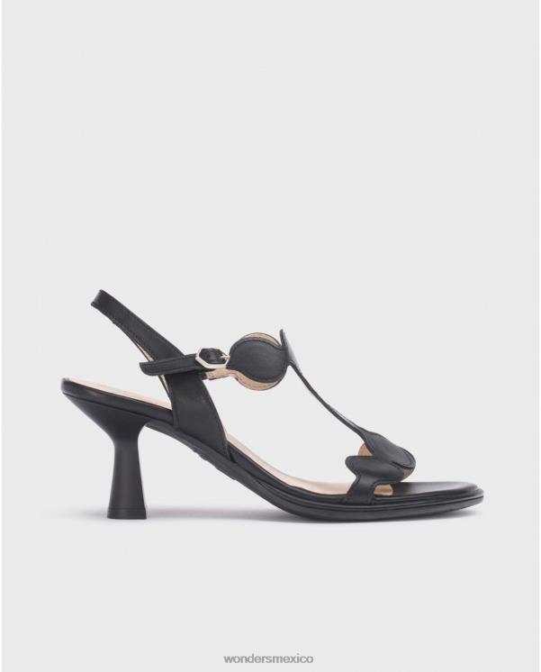 Wonders sandalia de dibujo negro negro calzado mujer 022RR76