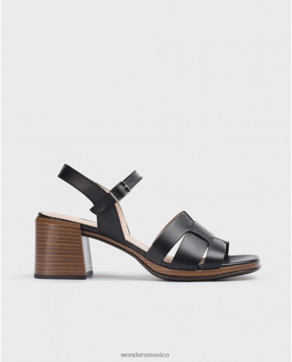 Wonders sandalia dop negra negra calzado mujer 022RR327