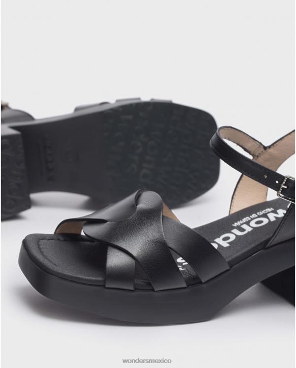 Wonders sandalia georgina negra calzado mujer 022RR163
