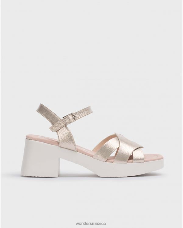 Wonders sandalia georgina oro platino calzado mujer 022RR119
