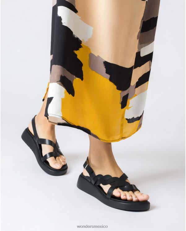 Wonders sandalia jang negra calzado mujer 022RR256
