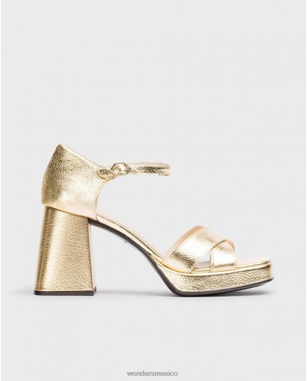 Wonders sandalia julia dorada calzado mujer 022RR54
