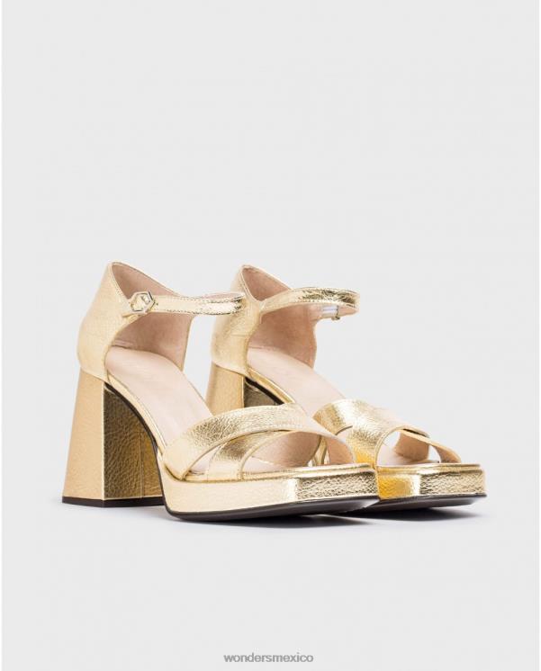 Wonders sandalia julia dorada calzado mujer 022RR54
