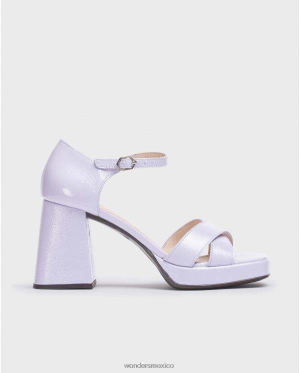 Wonders sandalia julia negro lavanda calzado mujer 022RR16