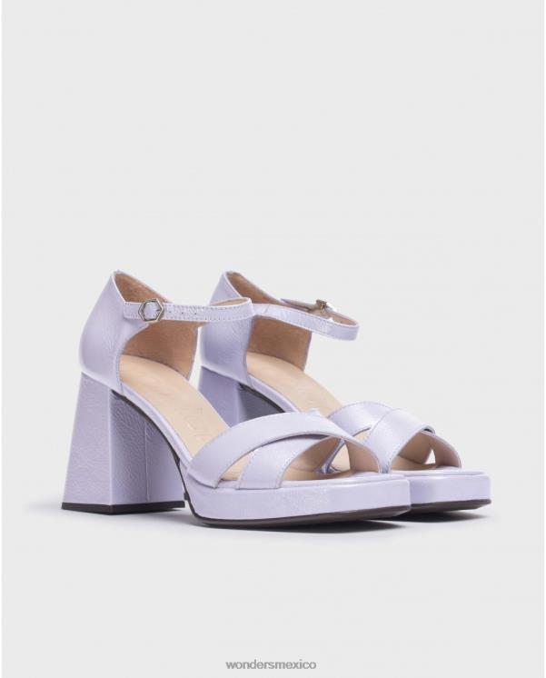 Wonders sandalia julia negro lavanda calzado mujer 022RR16