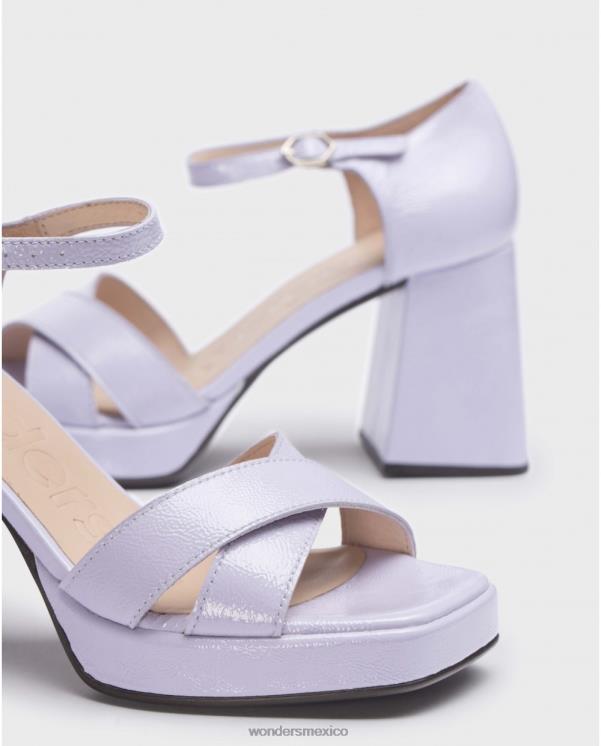 Wonders sandalia julia negro lavanda calzado mujer 022RR16