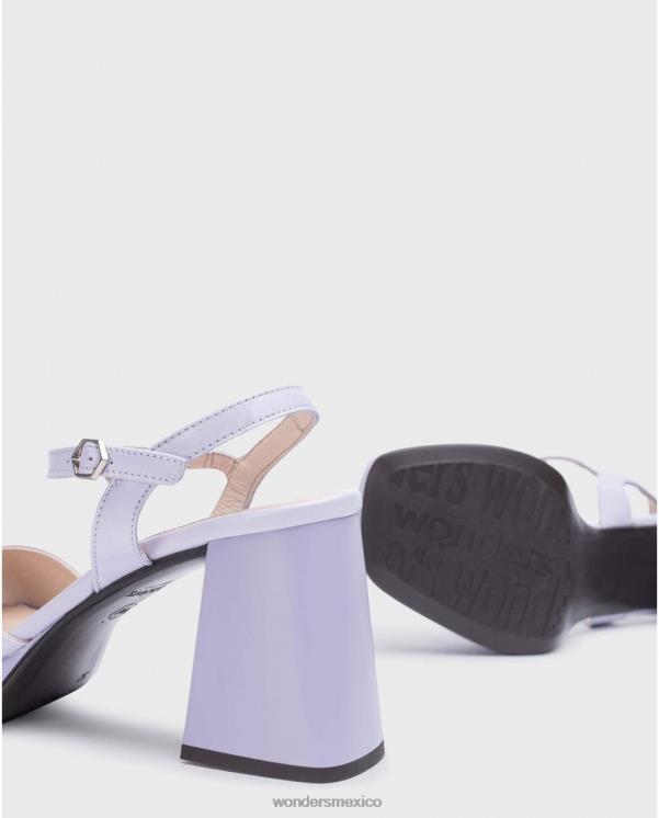 Wonders sandalia lexi negra lavanda calzado mujer 022RR111