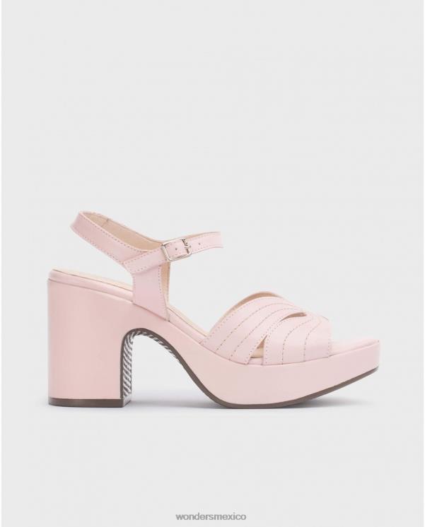 Wonders sandalia lexi negra rosa calzado mujer 022RR118