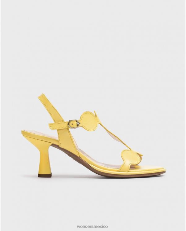 Wonders sandalia lima dibujada en amarillo calzado mujer 022RR75