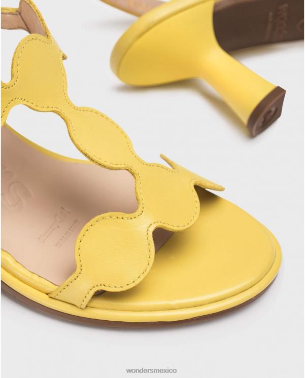 Wonders sandalia lima dibujada en amarillo calzado mujer 022RR75