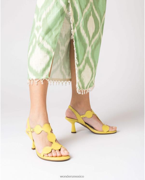 Wonders sandalia lima dibujada en amarillo calzado mujer 022RR75