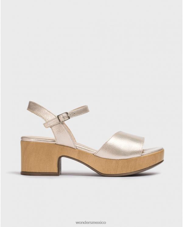 Wonders sandalia loli de metal platino calzado mujer 022RR260