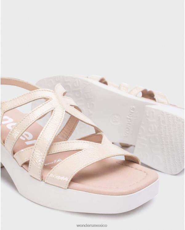 Wonders sandalia loreto beige natural calzado mujer 022RR166