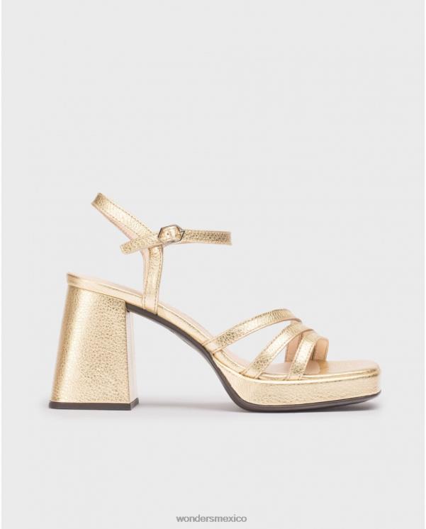 Wonders sandalia love platino oro calzado mujer 022RR49