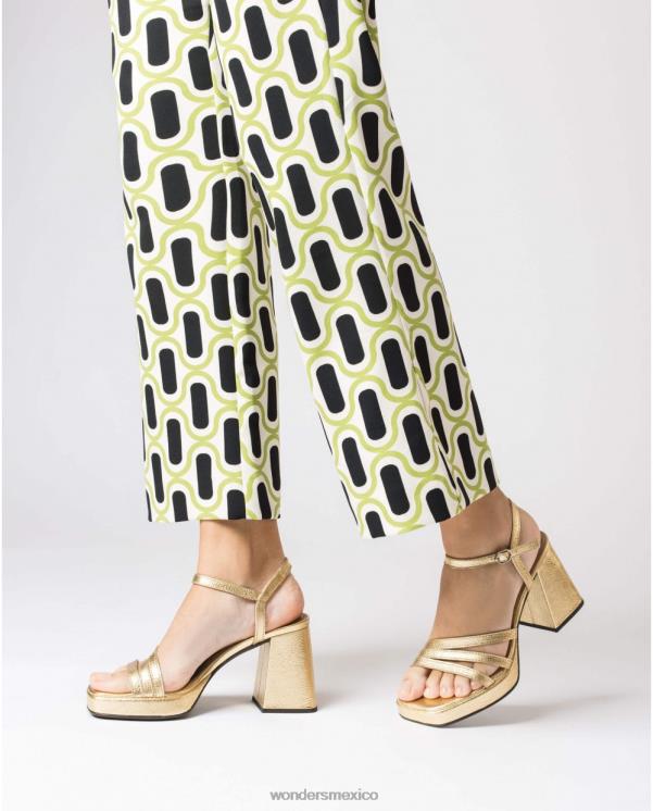 Wonders sandalia love platino oro calzado mujer 022RR49