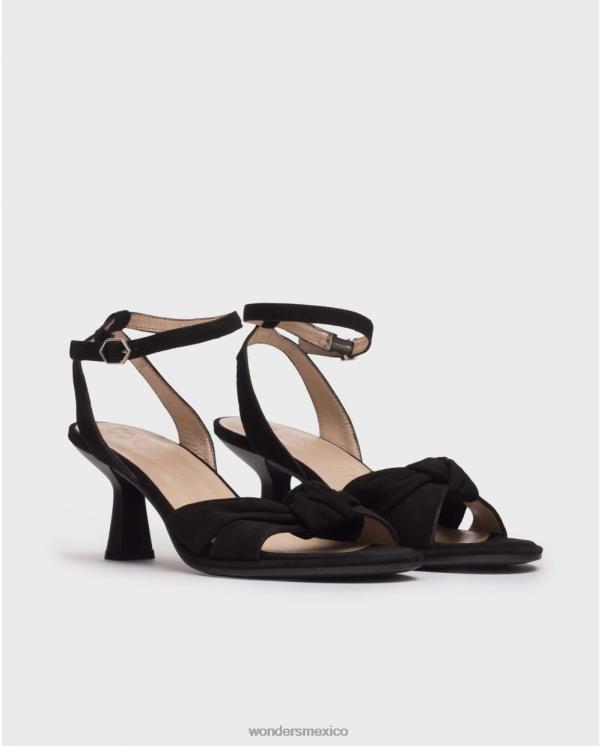 Wonders sandalia madison negra negra calzado mujer 022RR290