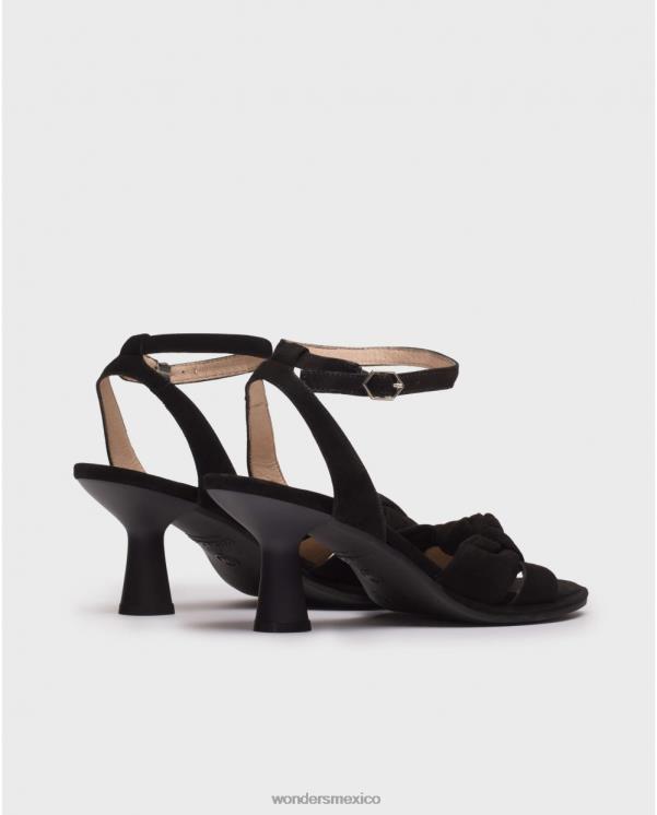 Wonders sandalia madison negra negra calzado mujer 022RR290