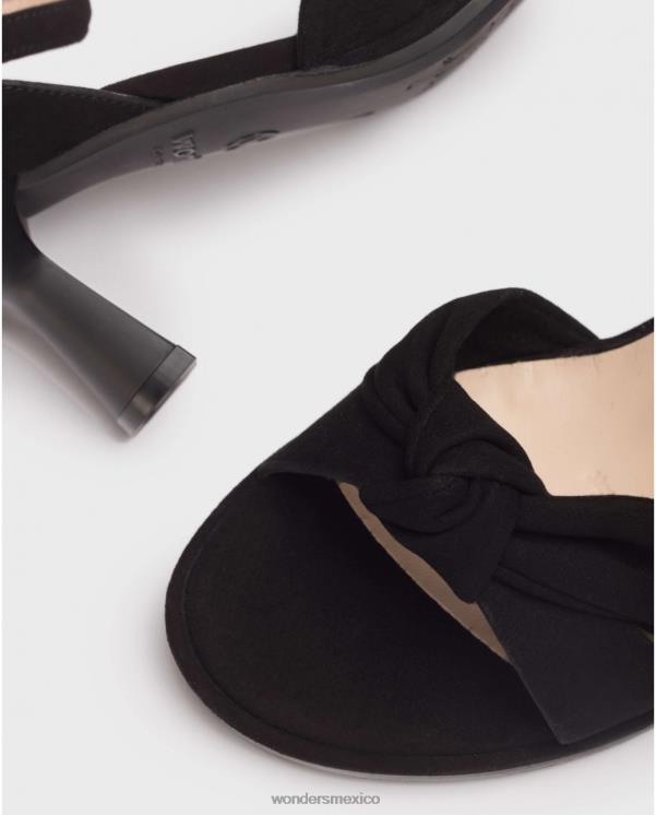 Wonders sandalia madison negra negra calzado mujer 022RR290
