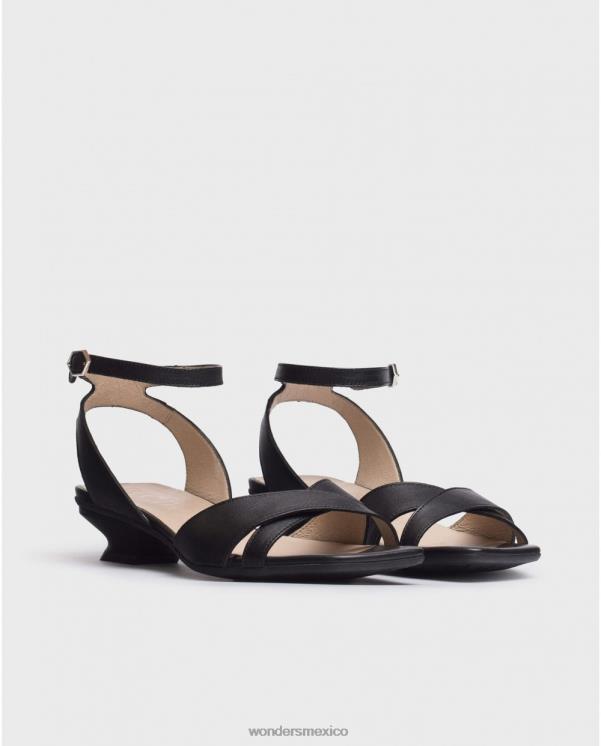 Wonders sandalia mamy negra negra calzado mujer 022RR291