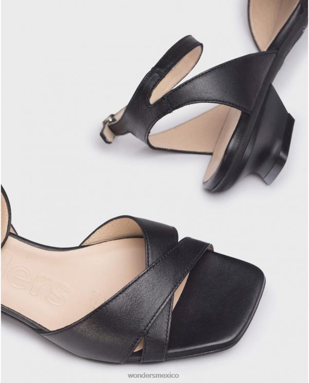 Wonders sandalia mamy negra negra calzado mujer 022RR291
